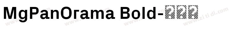 MgPanOrama Bold字体转换